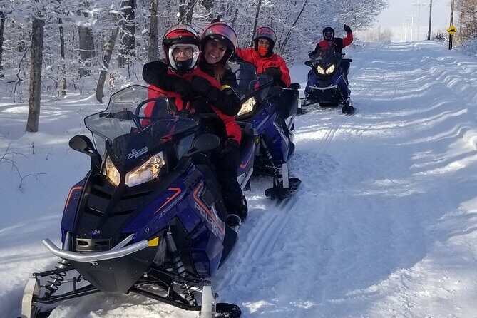 1.5-Hour Guided Snowmobiling Adventure - Scenic Payoff: Mont-Sainte-Anne Views and the Saint Lawrence From a Snowmobile