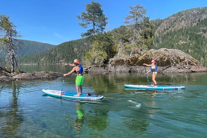 1.5 hour guided SUP tour on the pristine waters of Cowichan Lake - A quick-start beach lesson that helps first-timers