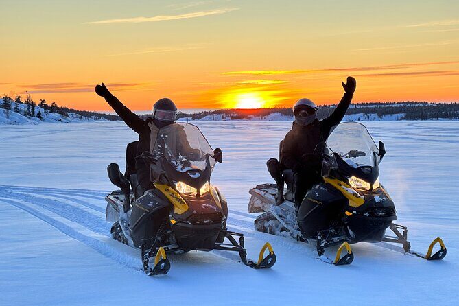 1 Hour Snowmobile Adventure in Yellowknife - What the Route Feels Like: Frozen Lake Runs and Snowy Woods