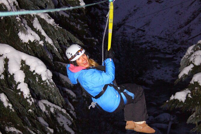 2 Hour Late Afternoon Winter Zipline Adventure - Safety and control: harnesses, helmets, and small groups