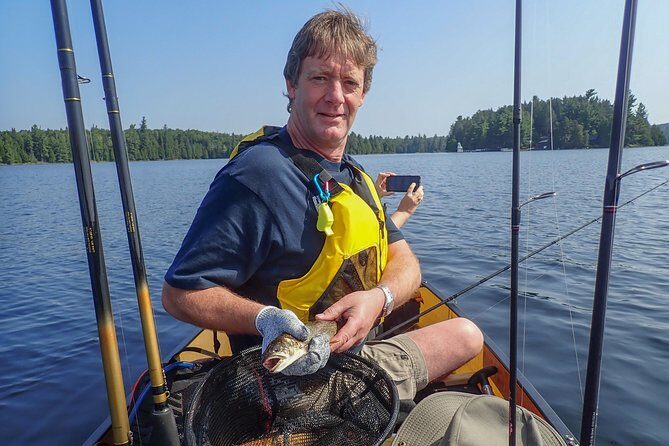 3 Hour Algonquin Park Bass & Trout Fishing (private- price is for 1 or 2 people) - Canoe + 3hp Torqeedo electric motor: practical power, quiet movement
