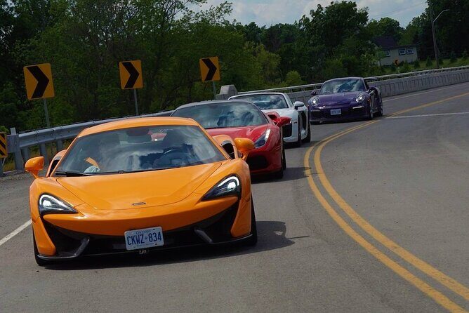 3 Hour Exotic car Tour driving 4 to 5 Super cars - Niagara curves: the route feel you’re booking for