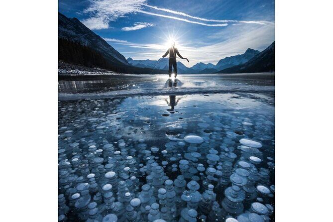 Abraham Ice Bubble/Sunwapta Falls,Snowshoeing,Icefield, Bow&Peyto - Peyto Lake: glacier-fed blue in half an hour