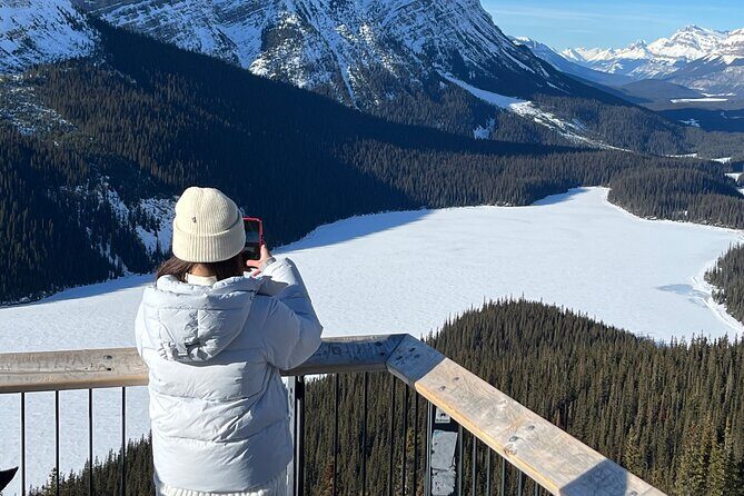 Abraham Ice Bubble/Sunwapta Falls,Snowshoeing,Icefield, Bow&Peyto - Abraham Lake ice bubbles: the winter main event