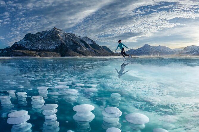 Abraham Ice Bubble/Sunwapta Falls,Snowshoeing,Icefield, Bow&Peyto - Cascade Mountain, Vermilion Lakes, and Castle Mountain: quick hits that set the tone
