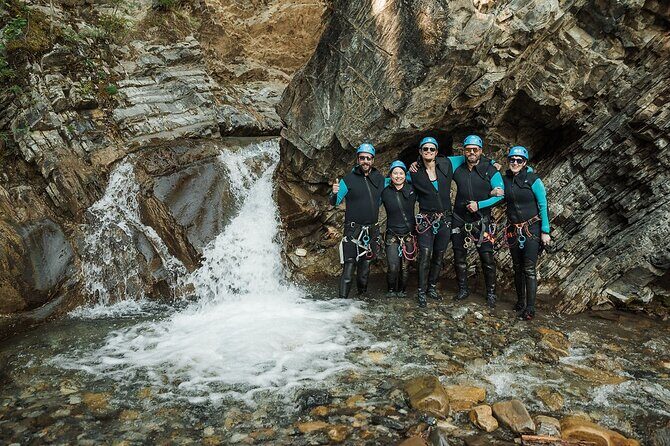 Adrenaline Canyoning Tour - Stop 1: Abraham Lake—water features, rappels, and the cold-water reset