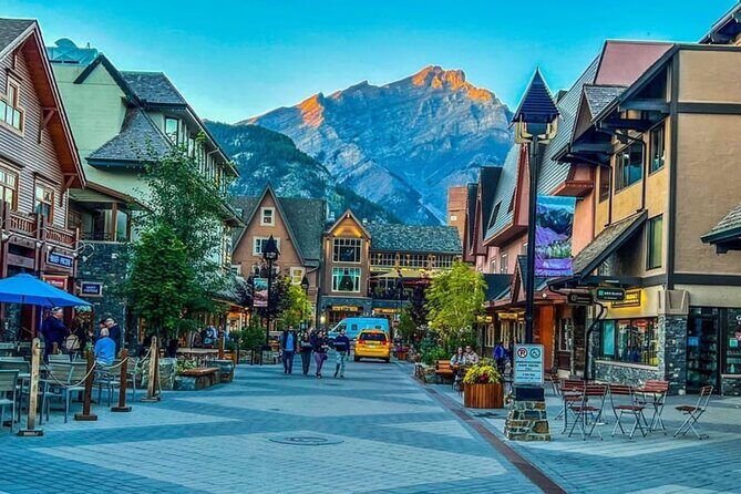 Banff: Gondola, Hot Spring and Three Lakes Tour - Bow Falls Viewpoint and Surprise Corner: the classic Banff photo hit