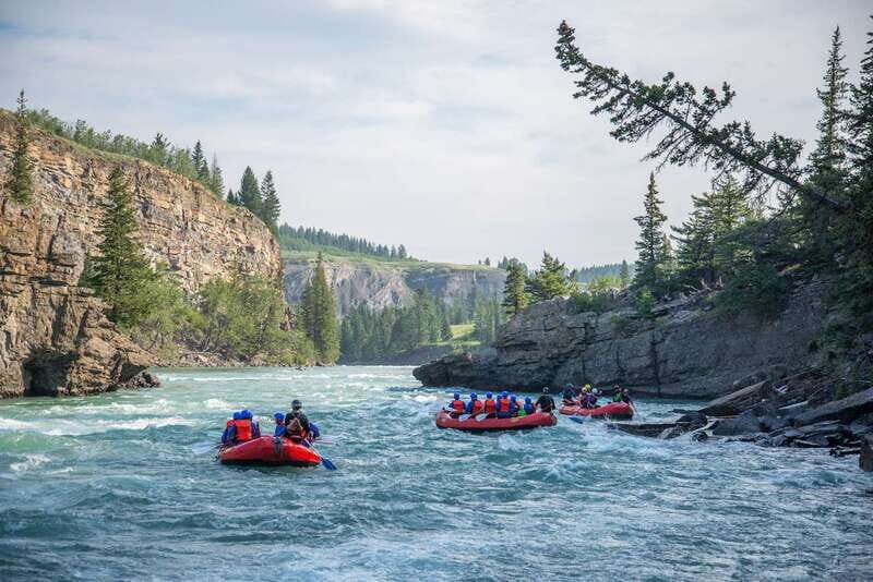 Banff: Horseshoe Canyon Whitewater Rafting Tour - Optional cliff jumps: how to decide between 8 ft and 30 ft
