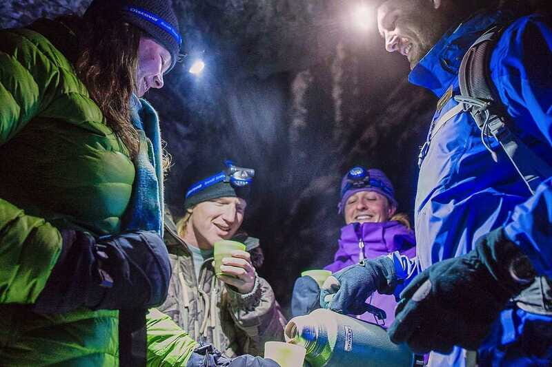 Banff: Johnston Canyon Evening Icewalk - Learning geology and canyon history from the guide