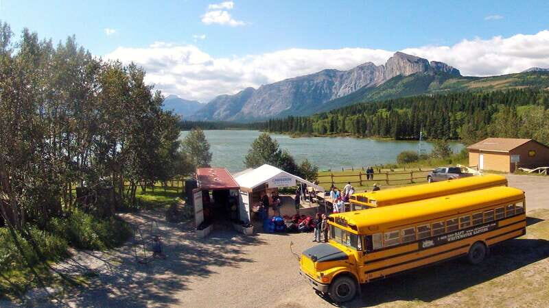Banff: Morning Whitewater Rafting Tour in Horseshoe Canyon - Snacks and photos at the Chinook base