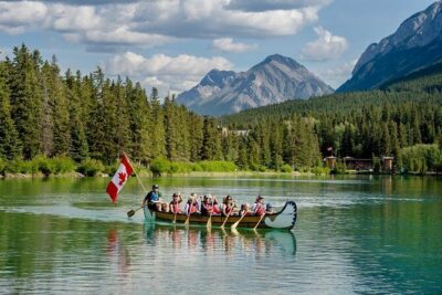 Banff National Park Big Canoe Tour - The Bow River paddle: how the “up and down” feeling works