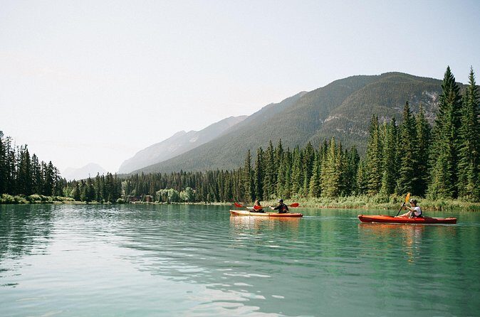 Banff National Park- Double Kayak Experience - Switching to Vermilion Lakes: calmer water, better reflections, more wildlife