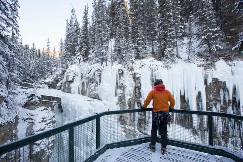 Banff: Premium Johnston Canyon Frozen Falls Guided Adventure - Upper Falls choice: the largest drop, and the option to warm up