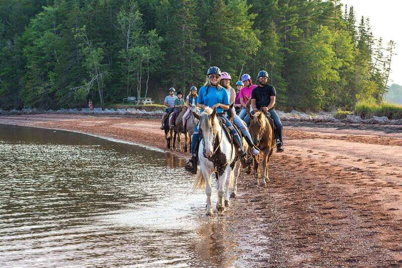 Brudenell: Family-Friendly Horse Ride goes on the Beach - From Rodd Brudenell River Resort to the Stables: setting yourself up for an easy start