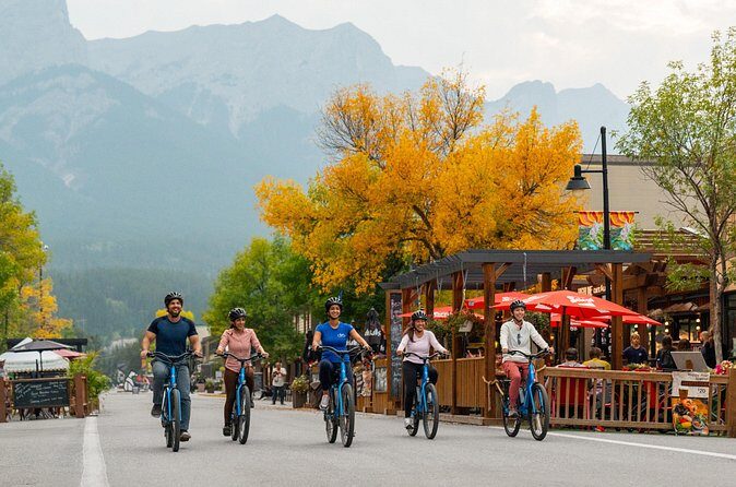 Canmore’s #1 Food Bike Tour: A Must Do Mountain Experience! - Three Sisters viewpoint: Big, Middle, and Little Sister in one sweep