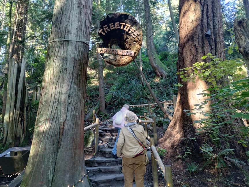 Capilano Suspension Br+Lake+Dam+Hachery/4in1/CAR/Small GROUP - Cliffwalk and Treetops: adrenaline plus perspective