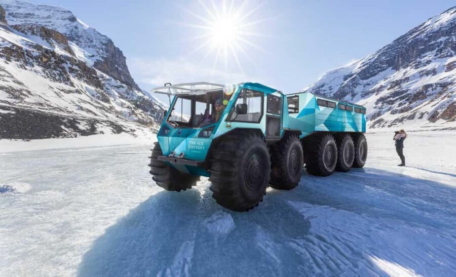 Columbia Icefield: Ice Odyssey Glacier Experience - Riding the all-terrain vehicle to an exclusive glacier stop