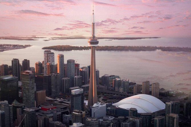 Exhilarating 120km Aerial Tour of Toronto with iflyTOTO - Stop 2: Rogers Centre birds-eye view from above