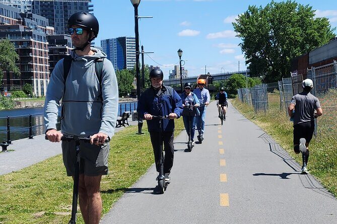 Experience Old Montreal on e-scooters with a local comedian - Lieu Historique National du Canal-de-Lachine: history you can picture