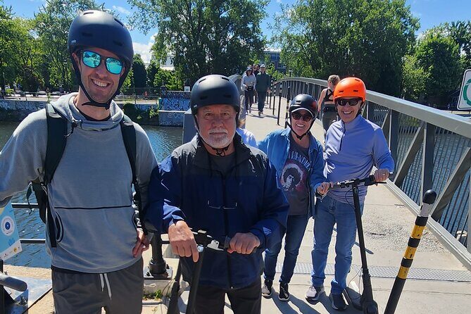 Experience Old Montreal on e-scooters with a local comedian - Getting started at 809 Rue William: practice beats pressure