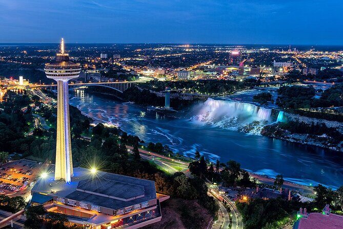 Fireworks and Falls Glow Canada Walking Tour and Skylon Tower - The big finish: how the fireworks spot really feels from the ground