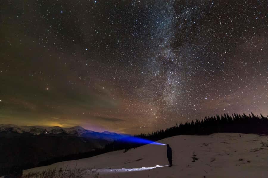 From Banff Guided Johnston Canyon Night Walk and Stargazing - Gear That Matters: Ice Cleats, Poles, and Headlamp Lighting