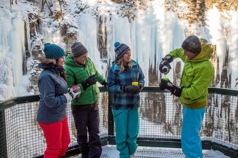 From Banff: Johnston Canyon Guided Icewalk - Johnston Canyon’s icewalk is winter sightseeing you can actually walk into