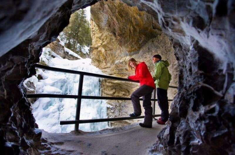 From Banff: Marble & Johnston Canyon Icewalk Combo - Johnston Canyon Icewalk: catwalk views and frozen waterfalls in Banff National Park