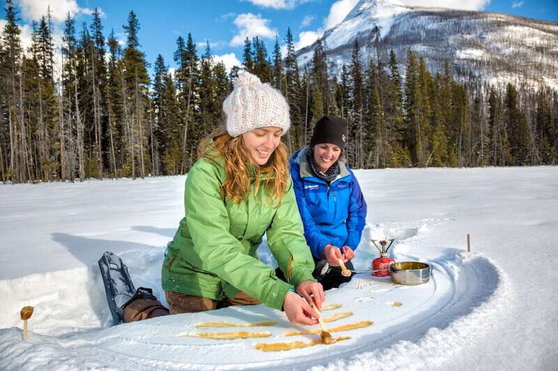 From Banff: Snowshoeing Tour in Kootenay National Park - The easy 3-kilometer walk to Paint Pots