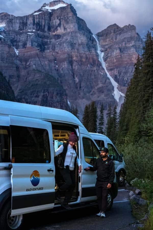 From Banff: Sunrise Moraine & Louise Premium Guided Tour - Lake Louise Village Before It Gets Swamped