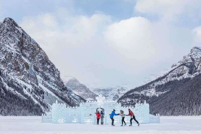 From Banff: Winter Wonderland; Lake Louise & Johnston Canyon - Bow Valley Parkway viewpoint stop: the short break that keeps the momentum