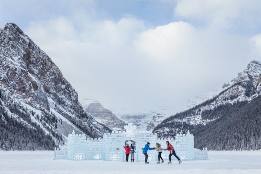 From Banff: Winter Wonderland; Lake Louise & Johnston Canyon - Johnston Canyon frozen waterfalls: Lower Falls first, then Upper Falls