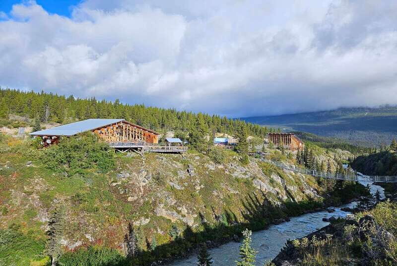 From Skagway: White Pass and Yukon Suspension Bridge Tour - White Pass Railroad views, waterfalls, and glacier-mountain pull-offs