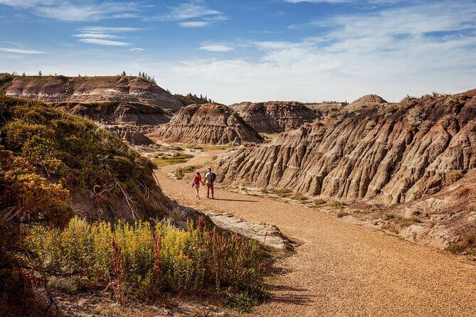 Full Day Drumheller Tour from Calgary by Coach - The Hoodoos and Rosedale Suspension Bridge: easy walks, big sandstone shapes, quick photos