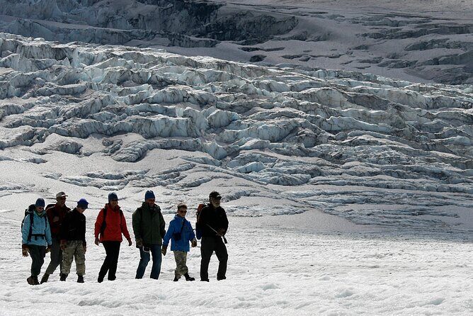 Full Day Guided Glacier Hike on The Athabasca with IceWalks - Start at the Columbia Icefield: gear-up, then head for the ice