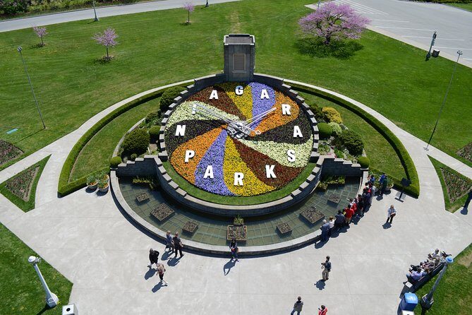 Full-Day Niagara Falls Tour from Toronto w/Boat/JBF/Tower - Niagara Whirlpool lookout and the Floral Clock: the quick-hit breaks