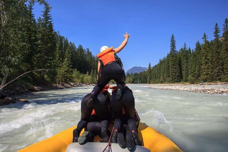 Golden, BC: Kicking Horse River Whitewater Raft Experience - The middle canyon hit: class 4 rapids and the waterfall reset