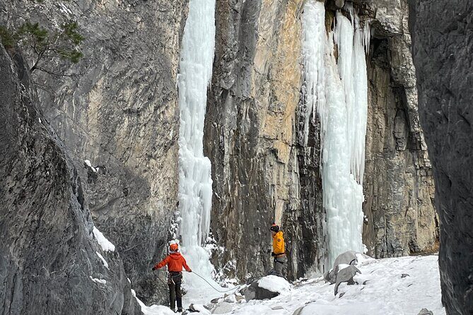 Grotto Canyon Majestic Ice Walk tour from Banff, Calgary, Canmore - Spikes provided: how the gear changes the value of the day