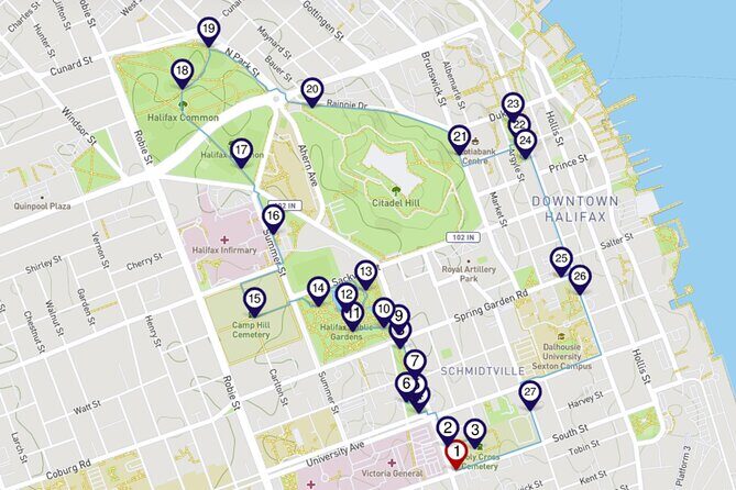 Halifax Churches, Gardens & Graveyards: a Smartphone Audio Walking Tour - South Park Street to South Street: The 5 km Halifax Starter Loop