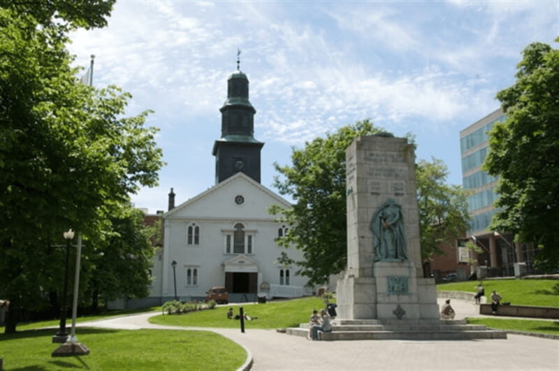 Halifax City Sightseeing by Private a/c vehicle - Fairview Lawn Cemetery and Sir Sandford Fleming Memorial Tower: the reflective ending