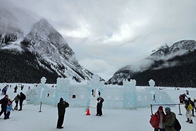 Icefields Parkway and Abraham Lake Bubbles Private Tour - Lake Louise in winter: lake, chateau views, and optional add-ons