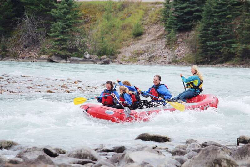Jasper National Park Family Friendly Rafting Adventure - Old Fort Point break: a quick pause with Jasper scenery