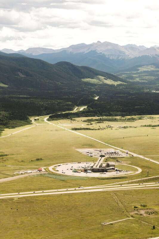 Kananaskis: 20 Minute "Warrior lookout" Helicopter Tour - Toward Nakiska: ridgelines, Mt Bryant, and ski terrain from above