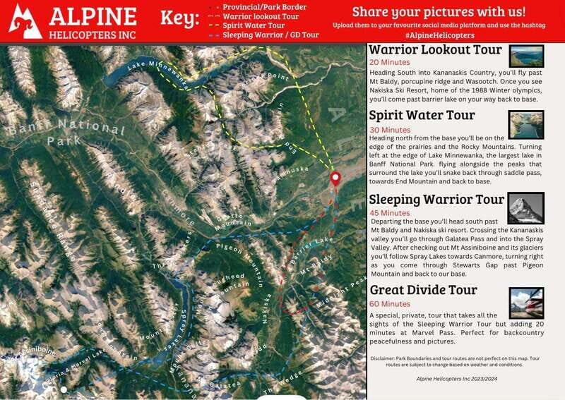 Kananaskis: 45 Minute "Sleeping Warrior" Helicopter Tour - Cone Mountain, Marvel Lake, and Gloria Lake: A Route Built for Seeing