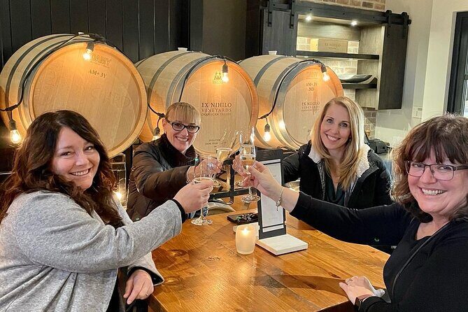 Kelowna Mystery Full Day Guided Wine Tour With 5 Wineries - Stop 1: Black Swift Vineyards and its hilltop, bold-red vibe