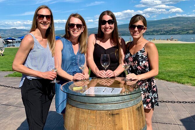 Kelowna Mystery Full Day Guided Wine Tour With 5 Wineries - Stop 5: Volcanic Hills Estate Winery and patio-friendly tasting time