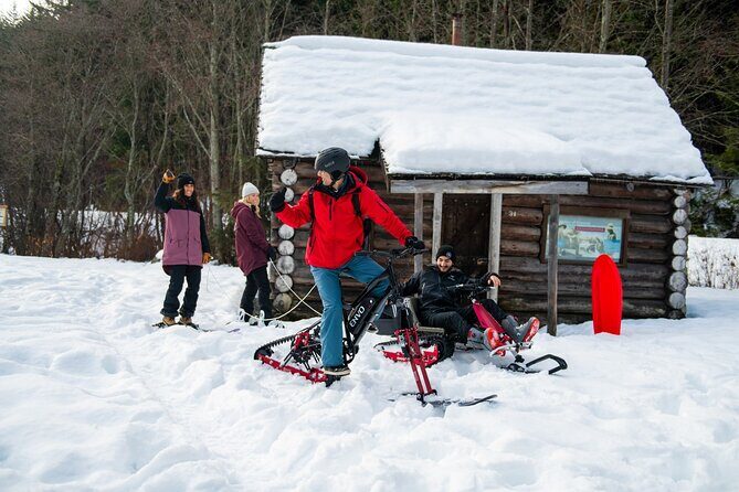 Kelowna Snow E-Biking Adventure with Lunch, Wine Tasting & S'mores - Orientation and laps on 5 acres of farm and woodlands
