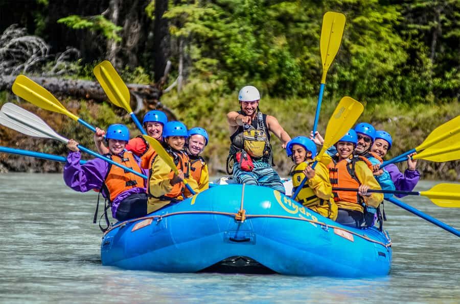 Kicking Horse River Family Rafting Adventure - From River Base to splashy rapids: how the 2 hours usually flow