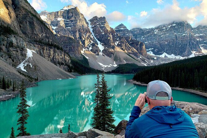 Larch Valley/Moraine Lake Shuttle Transfer from Banff and Canmore - Rock Pile View Strategy: Your Best Shot at the Classic Scene