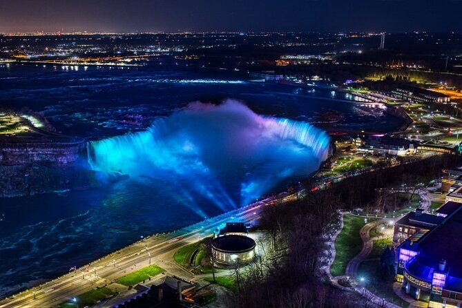 Light up The Falls Small Group Tour with Fallsview Dinner - The route views: Old Scow, the control dam, and Upper Rapids